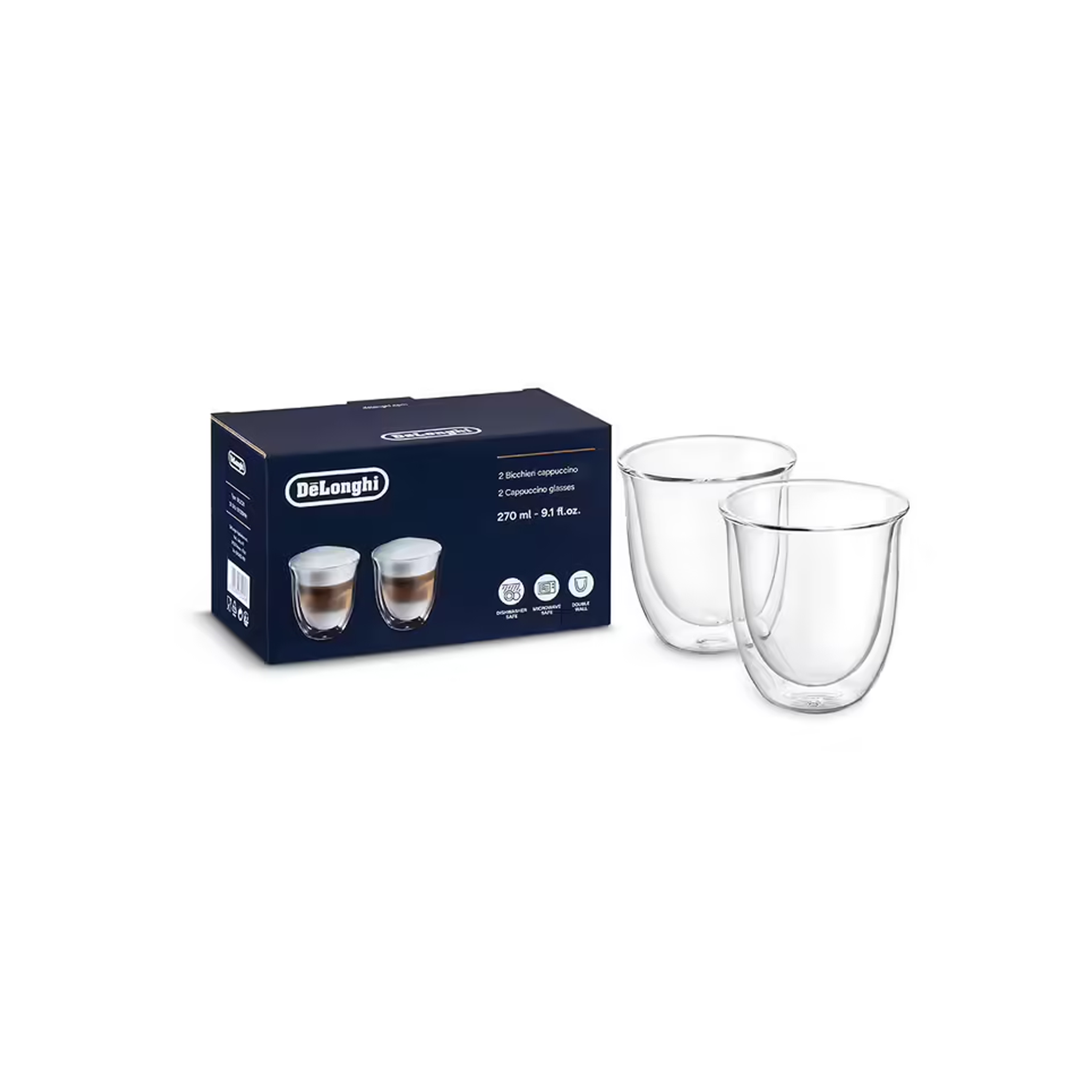 2 Tasses cappuccino De'Longhi